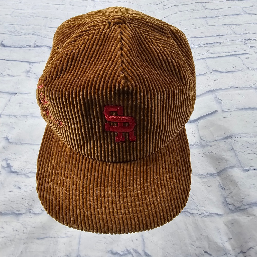Stevenson Ranch SR Snapback Hat Unisex OS Brown Corduroy Not My First Rodeo